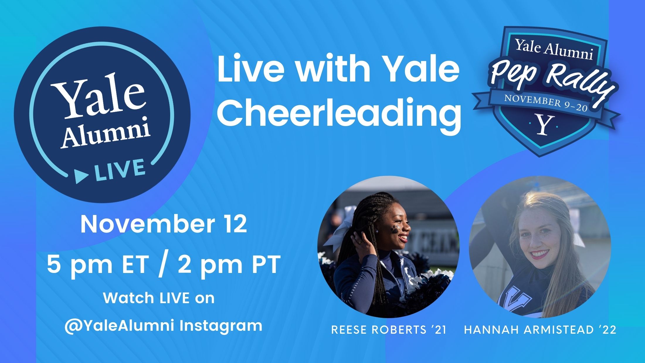 YAA Pep Rally Yale Alumni LIVE Yale Cheerleading Yale Alumni